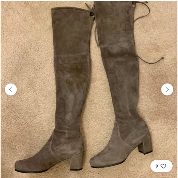 NWOT IN BOX Stuart Weitzman Hinterland Boots Gray Over The Knee 9 - Picture 4 of 13